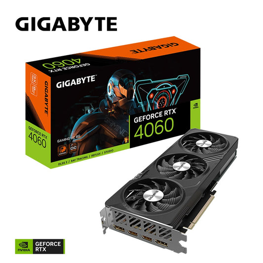 Gigabyte nVidia GeForce RTXâ„¢ 4060 EAGLE OC 8G, 2505 MHz, CUDA 3072, 17 Gbps, GDDR6, 128 bit, PCI-E 4.0, PSU 450W, DisplayPort 1.4a *2 HDMI 2.1a *2