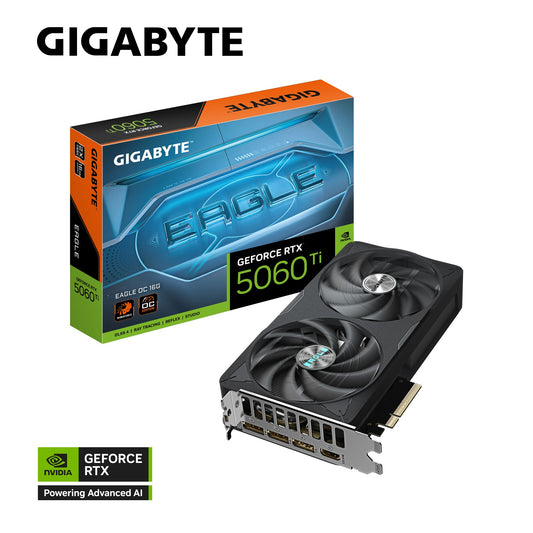 Gigabyte GeForce RTXâ„¢ 5060 Ti EAGLE OC 16G, 2617 MHz, CUDA TBD, 28 Gbps, GDDR7, 128 bit, PCI-E 5.0, PSU 650W, DisplayPort 2.1b *3 HDMI 2.1b *1