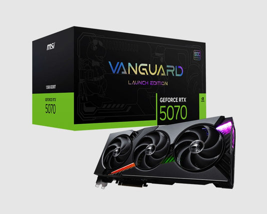 MSI nVidia GeForce RTX 5070 12G VANGUARD SOC, PCI ExpressÂ® Gen 5, Boost: 2640 MHz, CUDA 6144 Units, 12GB GDDR7, HDMIâ„¢ x 1, 192-bit