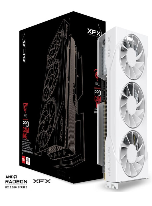 XFX Swift AMD Radeon RX 9070GRE White Triple Fan Gaming Edition with 12GB GDDR6