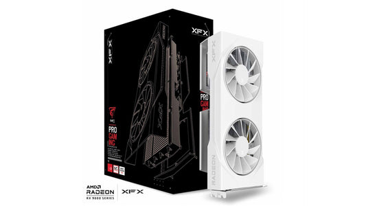 XFX Swift AMD Radeon RX 9060XT OC White Gaming Edition with 16GB GDDR6 HDMI 2xDP, AMD RDNA™ 4 (RX-96TSW16WBQ)
