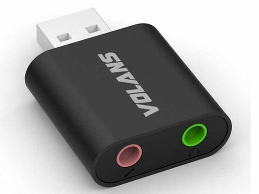 Volans VL-UA01, USB 3.0 Audio Adapter, USB3.0 to 3.5mm Stereo Jack Headset Audio Adapter, Compatible with Windows/Mac/PS3 &amp; PS4, 1 Year