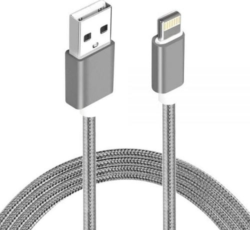 Astrotek AT-USBLIGHTNINGW-1M, USB Lightning Data Sync Charger, Grey White Cable for iPhone, iPad Air, Mini iPod, 1m, 1 year warranty