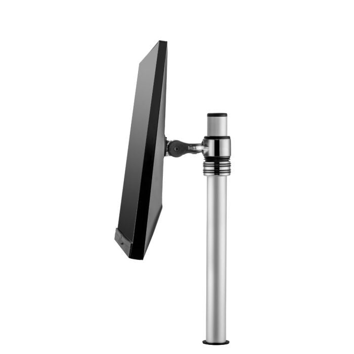Atdec Single Height Adjustable Monitor Arm on Post - Silver