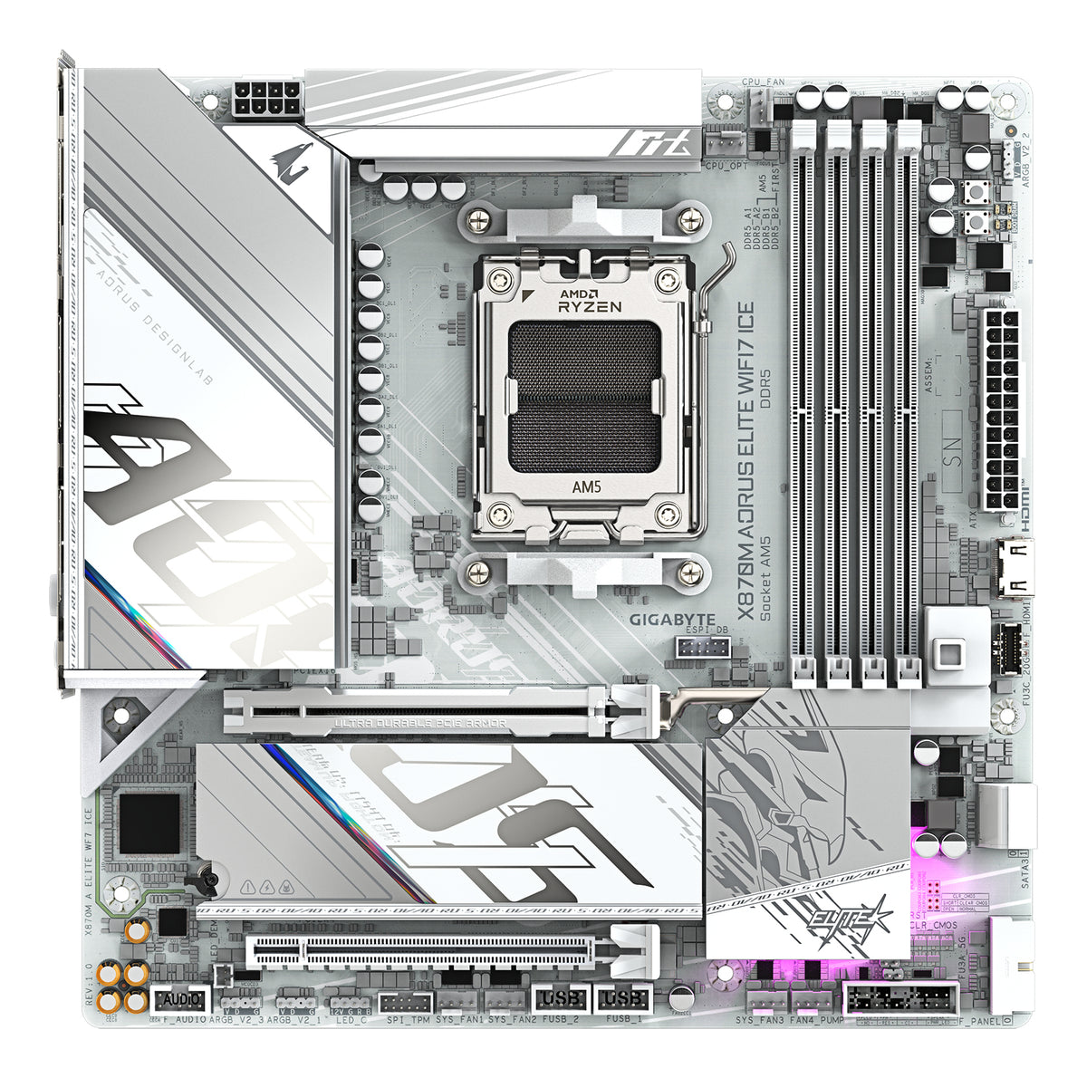 Gigabyte X870 AM5 ATX, Ryzen 9000/8000/7000, 4×DDR5 256GB, PCIe 5.0 M.2, USB4