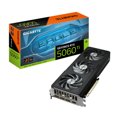 Gigabyte GeForce RTX™ 5060 Ti EAGLE MAX OC 16G, 2617 MHz, CUDA 4608, 28 Gbps