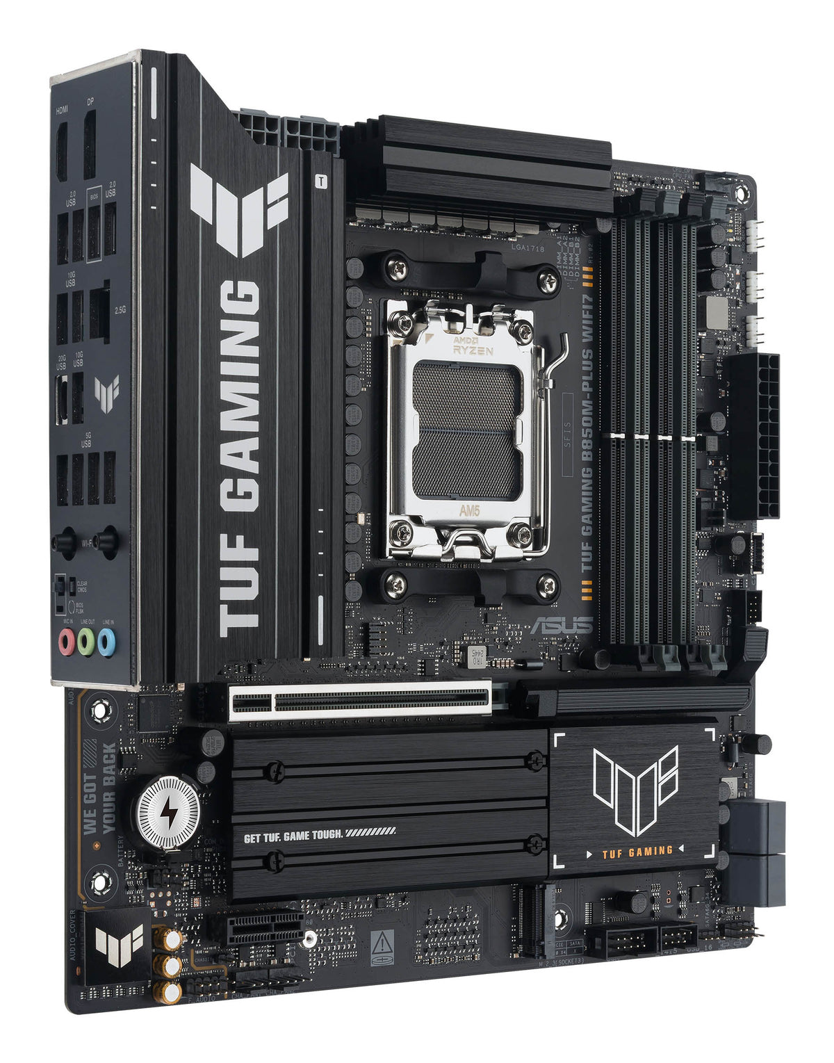 ASUS TUF GAMING B850M-PLUS WIFI7 (AM5) micro-ATX Motherboard, 4DDR5