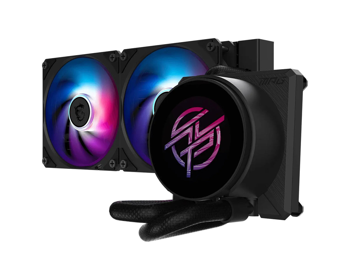 MSI MPG CORELIQUID P22 240 - BLACK, 240mm AIO CPU cooler with 2.1' IPS LCD