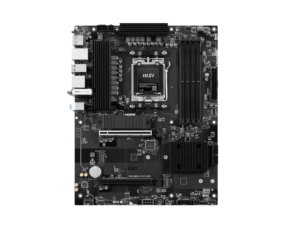 MSI PRO B850-S EVO WIFI, AMD B850, AM5, Ryzen 9000/8000/7000, 4xDDR5 256GB