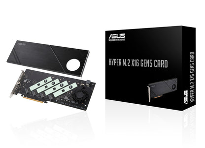 ASUS HYPER M.2 X16 GEN5 CARD (PCIe 5.0/4.0) Supports up to four NVMe M.2