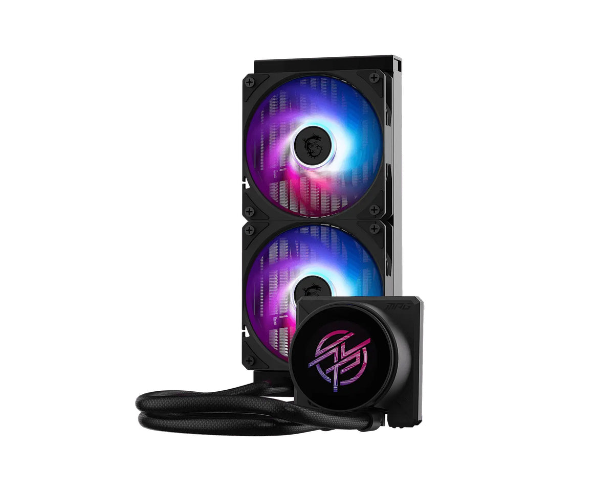 MSI MPG CORELIQUID P22 240 - BLACK, 240mm AIO CPU cooler with 2.1' IPS LCD