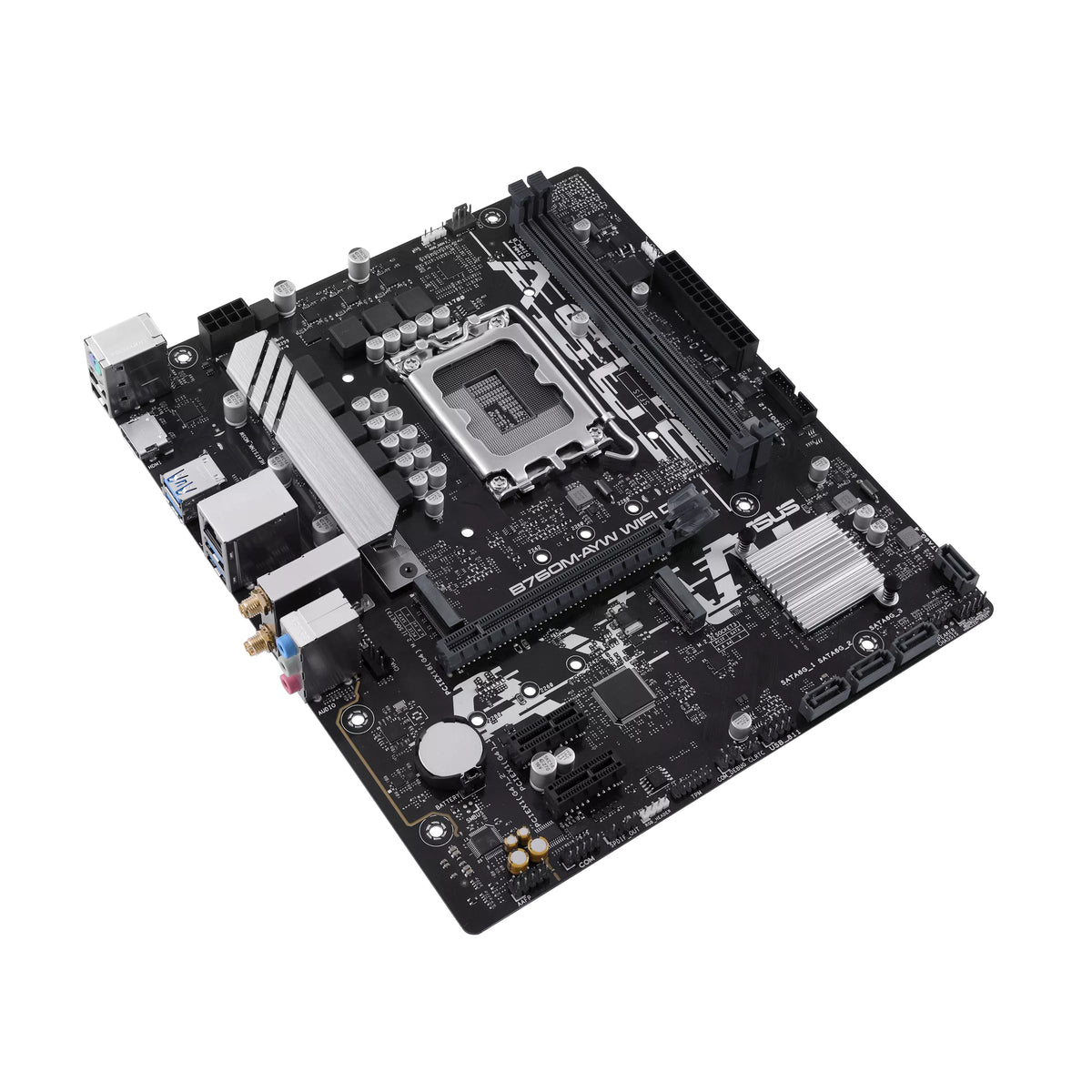ASUS B760M-AYW WIFI D4 Intel LGA 1700 mATX Motherboard 64GB, DDR4, 1 x PCIe 4.0