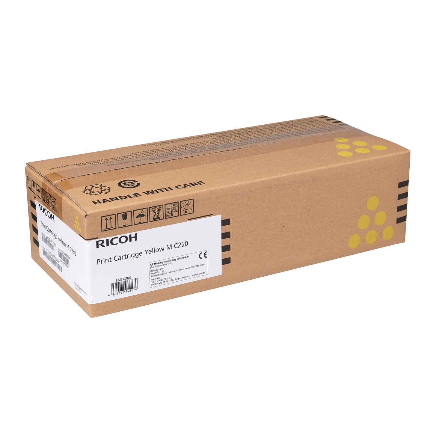 Ricoh M C250 / P C301 Genuine Yellow Toner Cartridge (408347) - 6,900 Pages