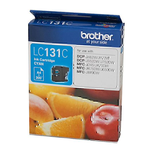 Brother LC131 Genuine Cyan Ink Cartridge - 300 Pages