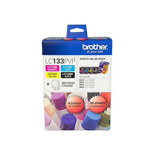 Brother LC133 Genuine Ink Cartridge - Photo Value Pack