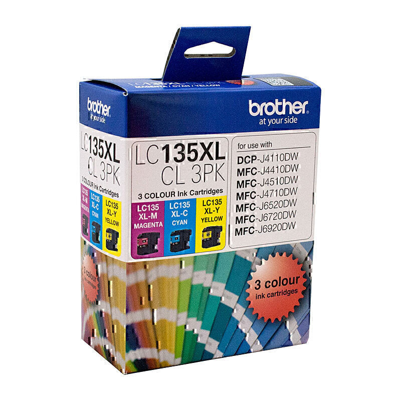 Brother LC135 XL Genuine Ink Cartridge - 3 Colour Pack