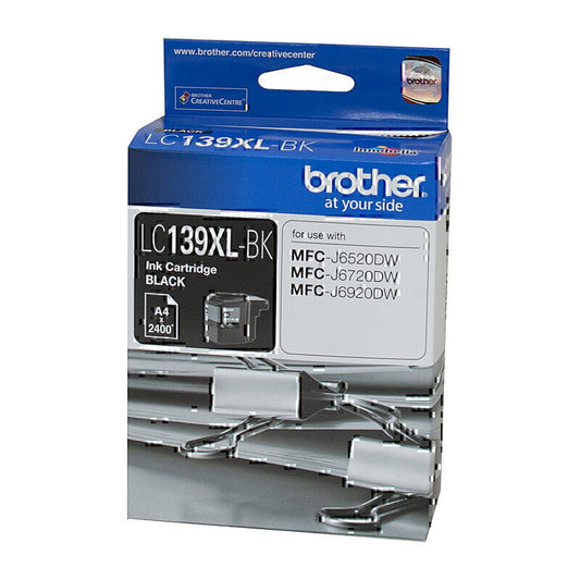 Brother LC139 XL Genuine Black Ink Cartridge - 2,400 Pages