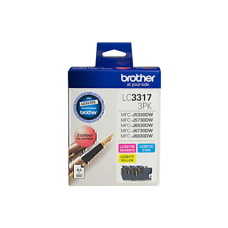 Brother LC3317 Genuine Ink Cartridge - 3 Colour Pack