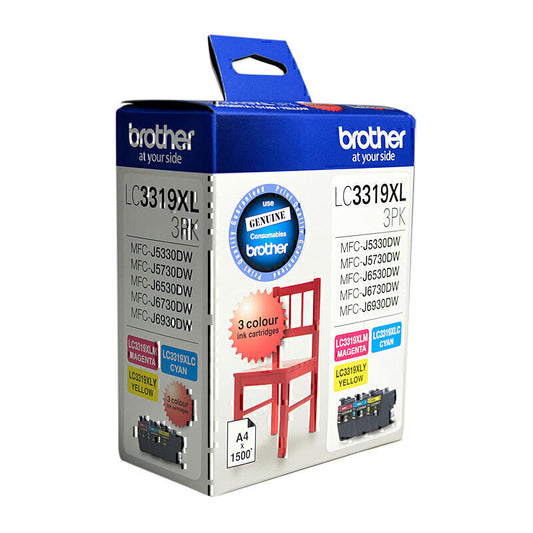 Brother LC3319 XL Genuine Ink Cartridge - 3 Colour Pack