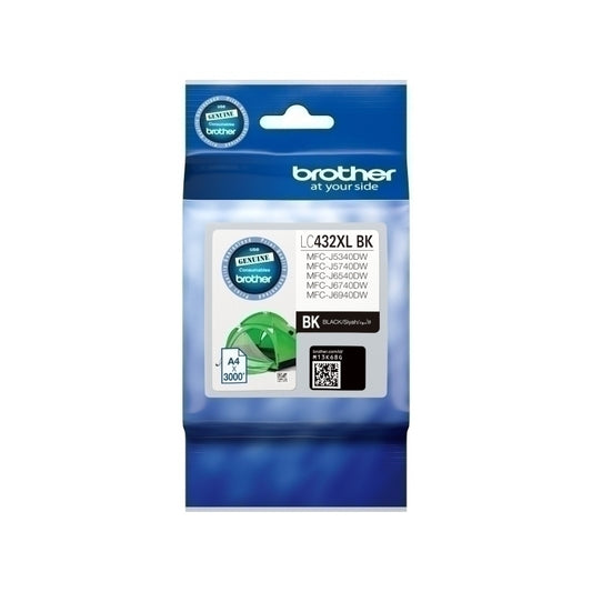 Brother LC432XL Genuine Black Ink Cartridge - 3,000 Pages