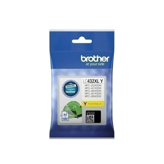 Brother LC432XL Genuine Yellow Ink Cartridge - 1,500 Pages