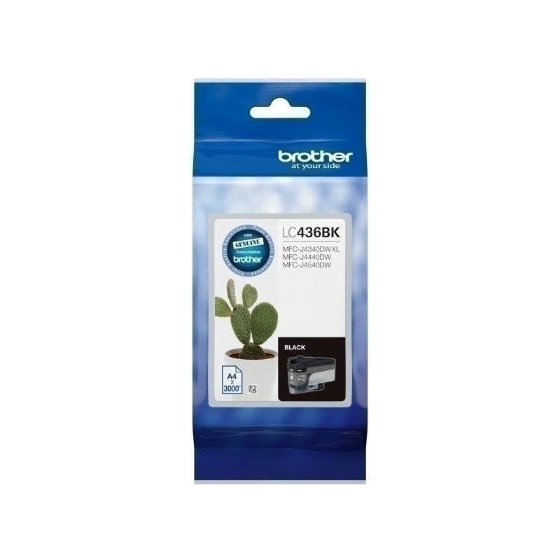 Brother LC436 Genuine Black Ink Cartridge - 3,000 Pages