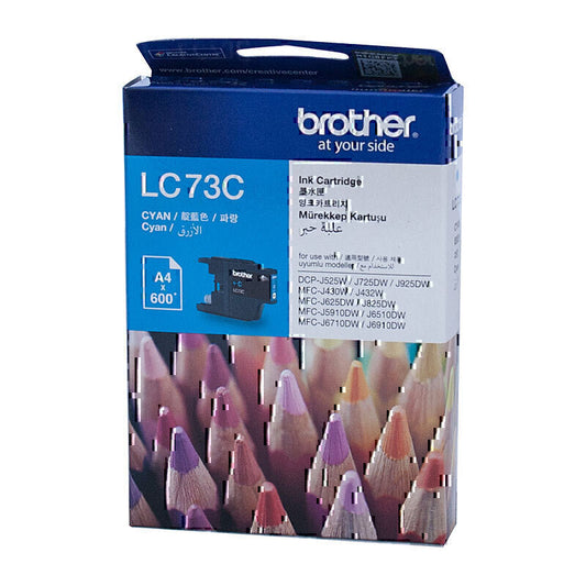 Brother LC73 Genuine Cyan Ink Cartridge - 600 Pages