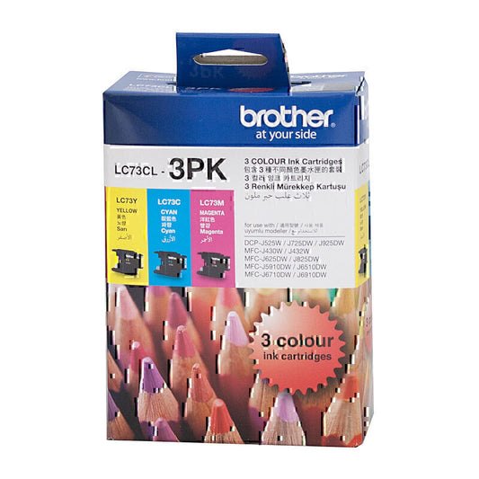 Brother LC73 Genuine CMY Ink Cartridge - 3 Colour Pack