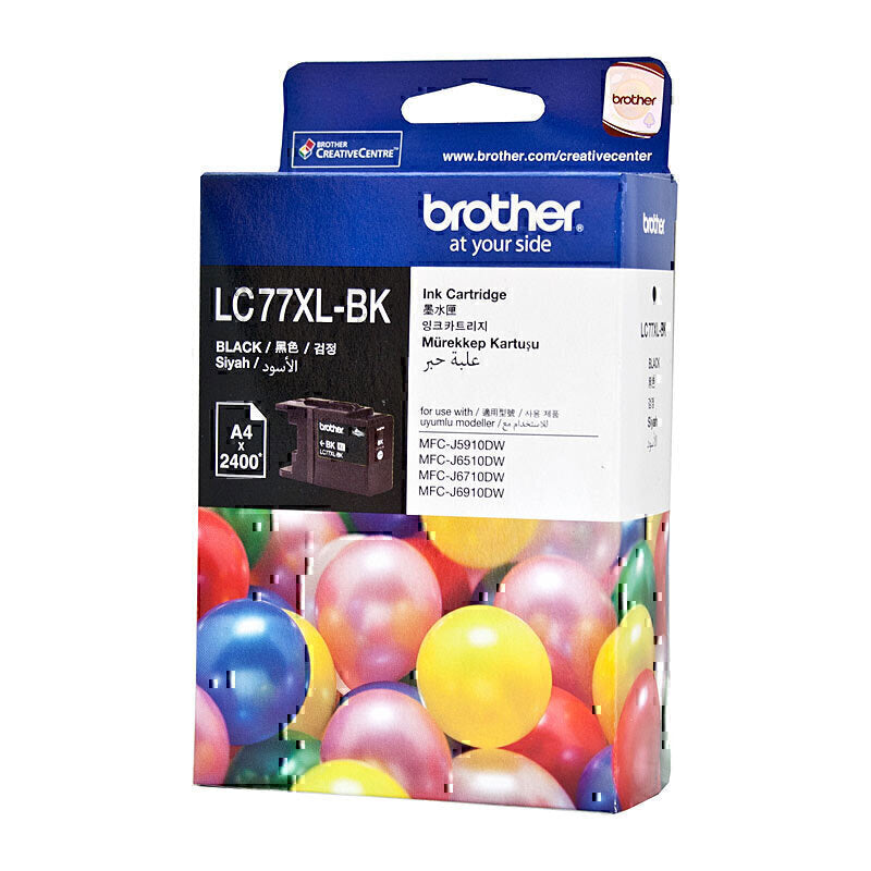 Brother LC77 XL Genuine Black Ink Cartridge - 2,400 Pages