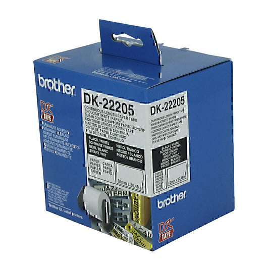 ماكينة طباعة Brother DK22205 باللون الأبيض