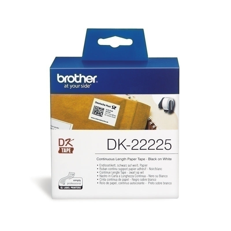 ماكينة طباعة Brother DK22225 باللون الأبيض