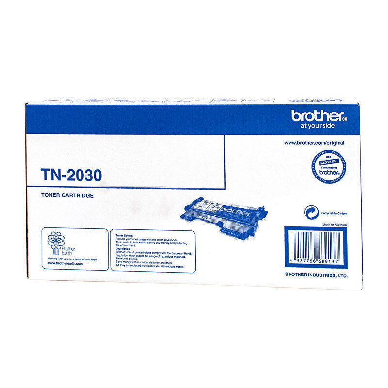 Brother TN-2030 Genuine Black Toner Cartridge - 1,000 pages