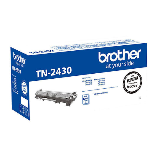 Brother TN-2430 Genuine Black Toner Cartridge - 1,200 pages