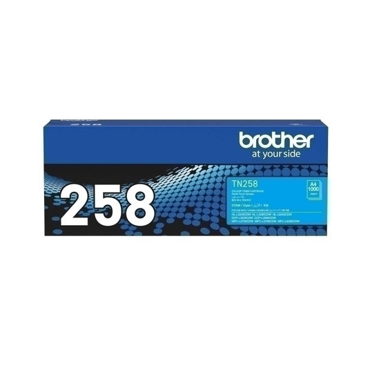 Brother TN-258 Genuine Cyan Toner Cartridge - 1,000 pages