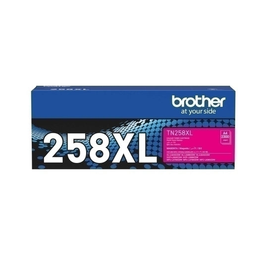 Brother TN-258XL Genuine Magenta Toner Cartridge - 2,300 pages