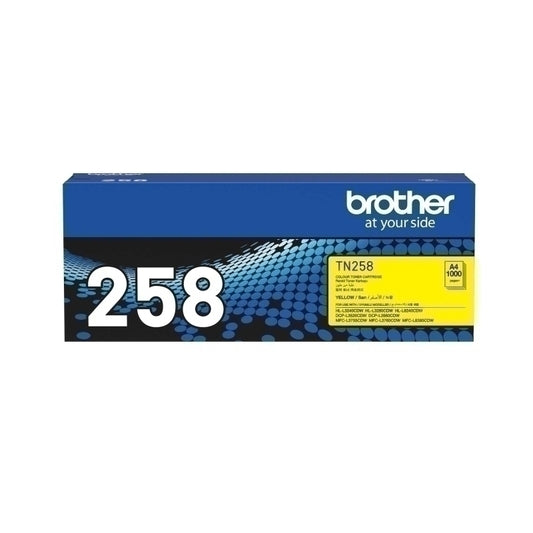 Brother TN-258 Genuine Yellow Toner Cartridge - 1,000 pages