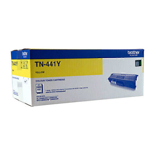 Brother TN-441 Genuine Yellow Toner Cartridge - 1,800 pages