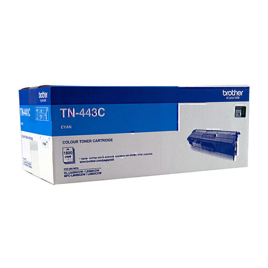 Brother TN-443 Genuine Cyan Toner Cartridge - 4,000 pages