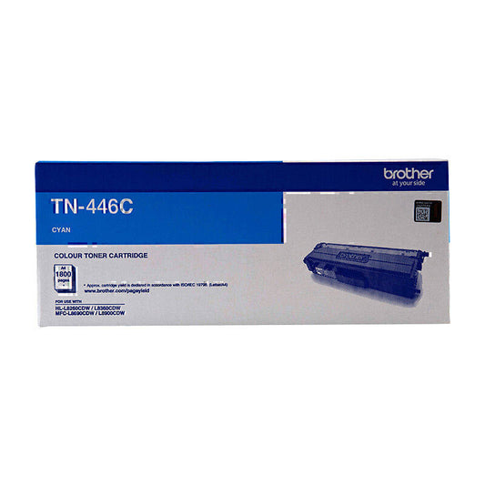 Brother TN-446 Genuine Cyan Toner Cartridge - 6,500 pages