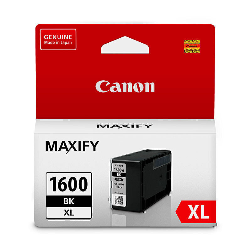 Canon PGI-1600 XL Genuine Black Ink Cartridge - 1,200 Pages