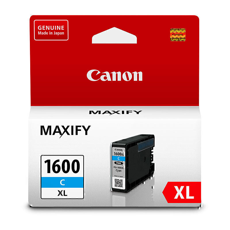 Canon PGI-1600 XL Genuine Cyan Ink Cartridge - 900 Pages