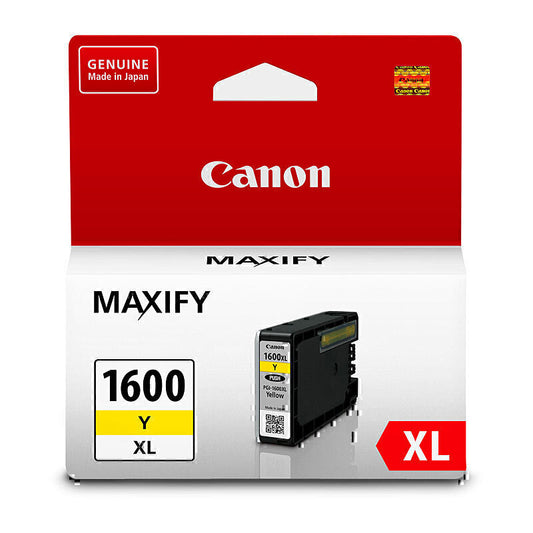 Canon PGI-1600 XL Genuine Yellow Ink Cartridge - 900 Pages