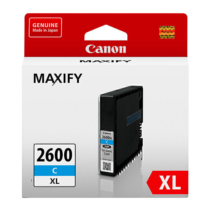 Canon PGI-2600 XL Genuine Cyan Ink Cartridge - 1,500 Pages