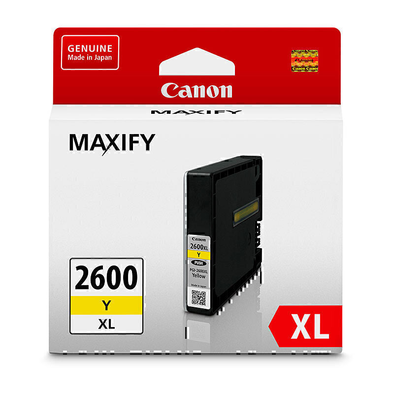 Canon PGI-2600 XL Genuine Yellow Ink Cartridge - 1,500 Pages