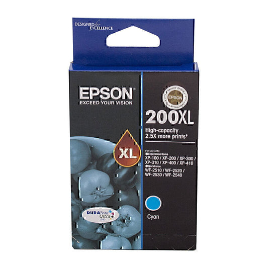 Epson 200XL Genuine Cyan Ink Cartridge C13T201292 - 500 Pages