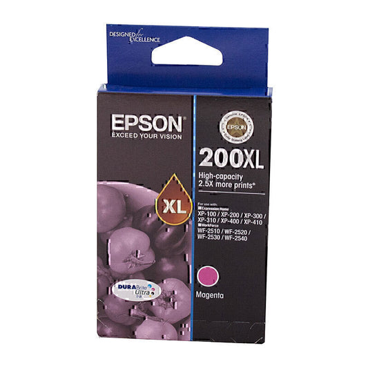 Epson 200XL Genuine Magenta Ink Cartridge C13T201392- 500 Pages