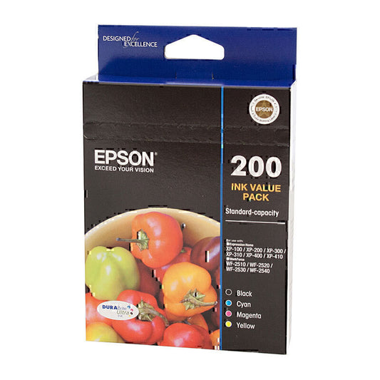 Epson 200 CMYK Ink Pack Genuine Cartridge C13T200692 - (1C, 1M, 1Y, 1BK)