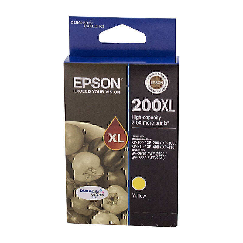 Epson 200XL Genuine Yellow Ink Cartridge C13T201492- 500 Pages