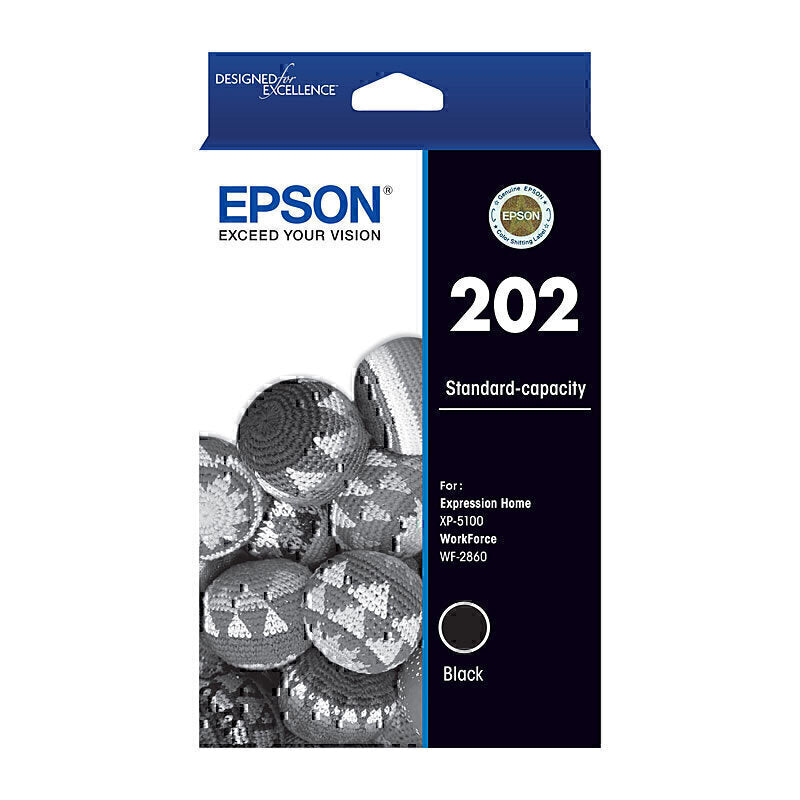 Epson 202 Genuine Black Ink Cartridge C13T02N192