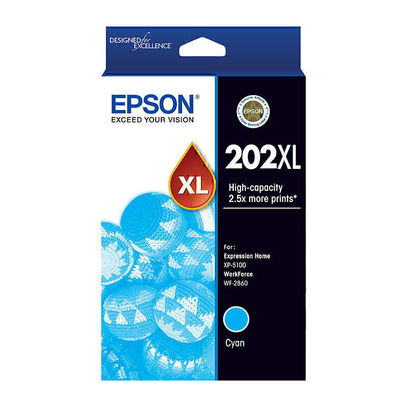 Epson 202XL Genuine Cyan Ink Cartridge C13T02P292